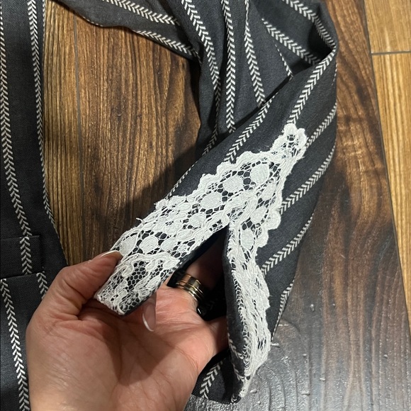 Escada gray and White Pinstripe Two-Piece Pantsuit - Picture 6 of 12